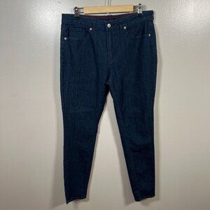 American Giant 218 Skinny Stretch Indigo Jeans Womens Size 33 Mountain Wash